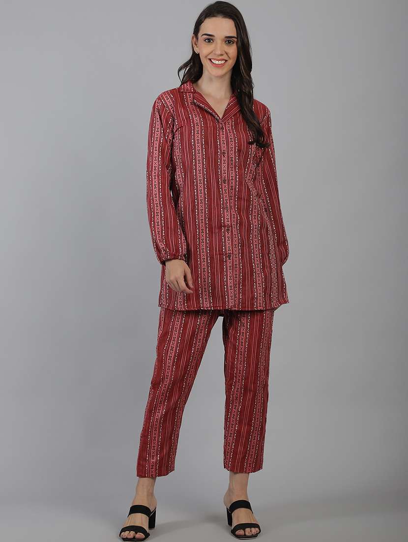 women printed shirt and trouser co-ord set - 21227881 -  Standard Image - 1