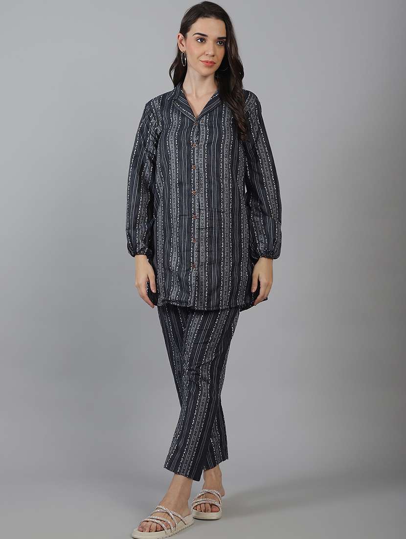 women printed shirt and trouser co-ord set - 21227888 -  Standard Image - 1