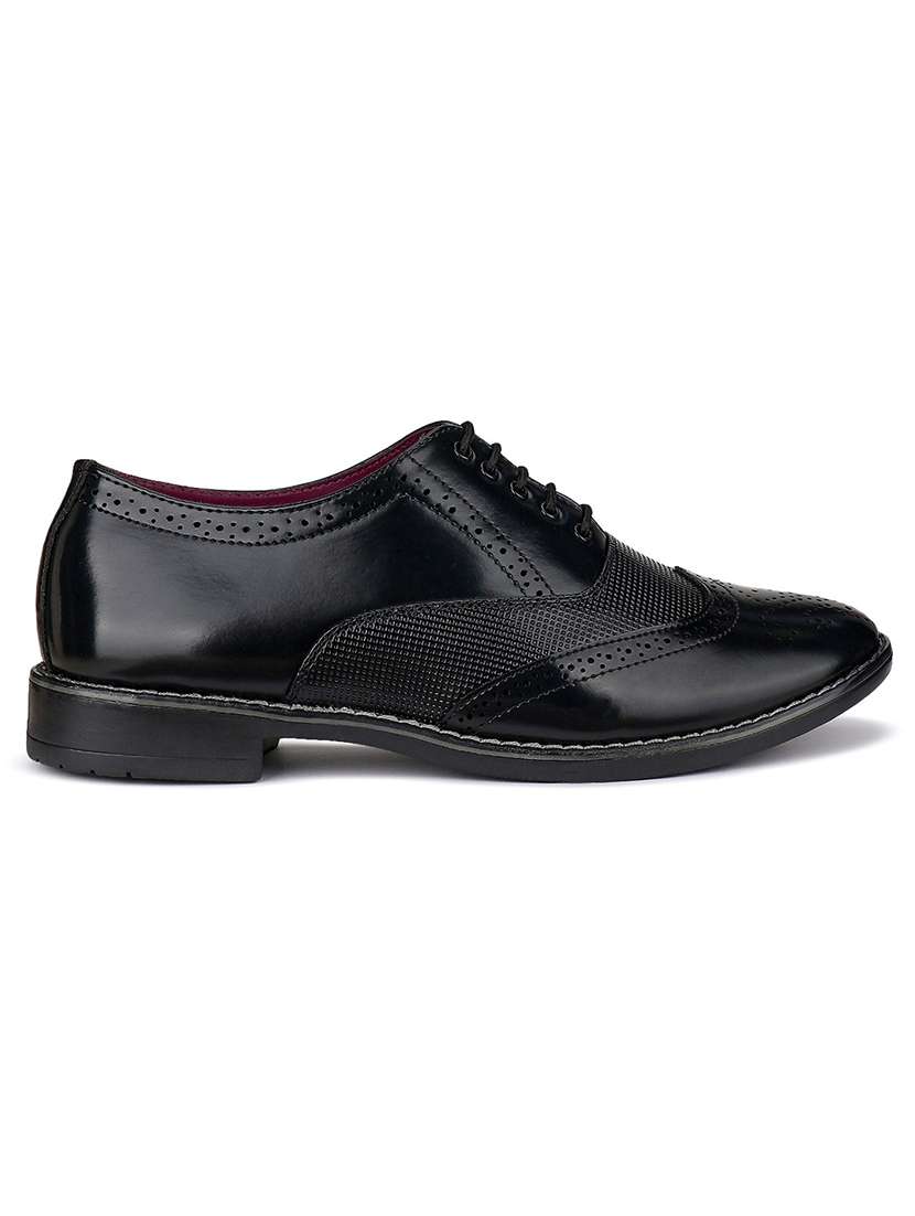 black lace-up derby shoes - 21228646 - Standard Image - 1