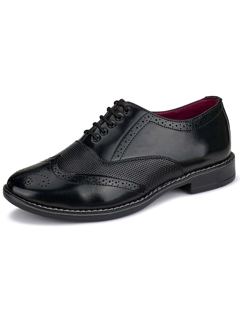 black lace-up derby shoes