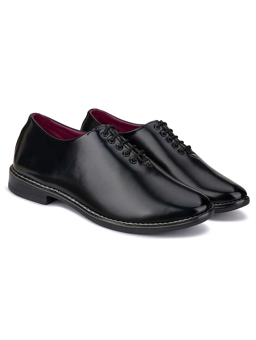black lace-up derby shoes - 21228649 - Standard Image - 1