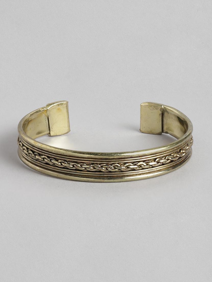 gold brass cuffs bracelet - 21228657 - Zoom Image - 0
