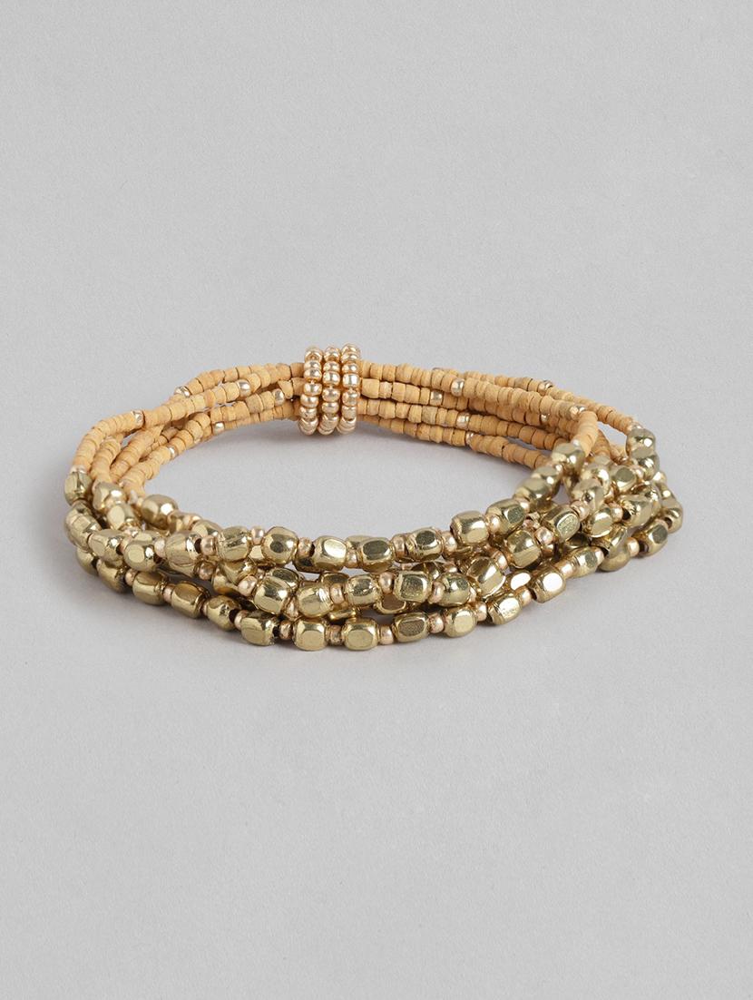 gold brass multi layer bracelet - 21228661 - Zoom Image - 0
