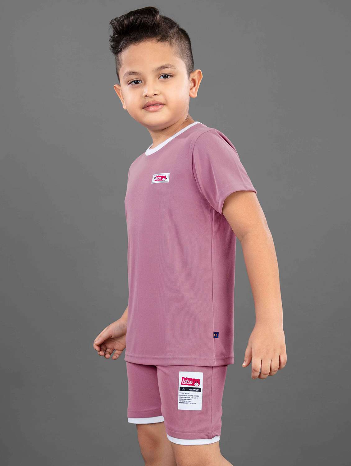boy printed round neck shorts set - 21228716 -  Standard Image - 1