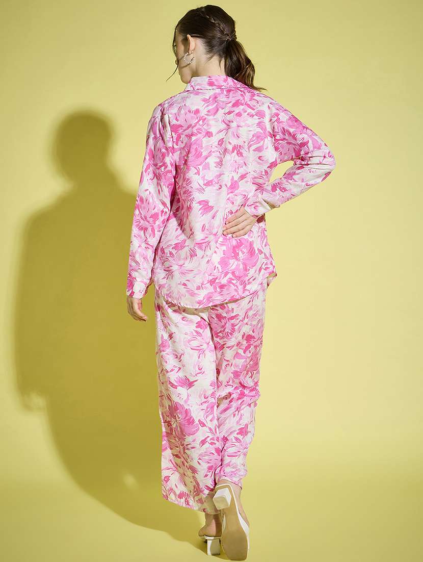 women floral printed top and palazzos co-ord set - 21228999 -  Standard Image - 4