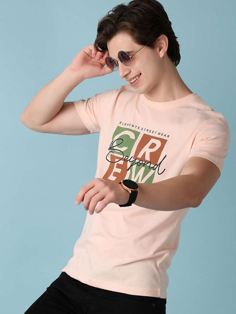 men front print short sleeve t-shirt - 21230164 -  Standard Image - 1