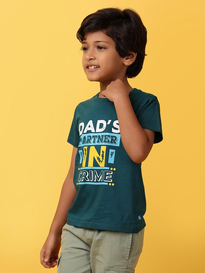 boys round neck front print t-shirt - 21230171 - Standard Image - 1