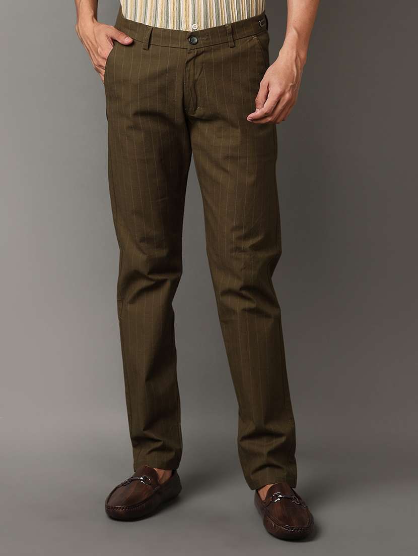 men mid rise chinos casual trousers