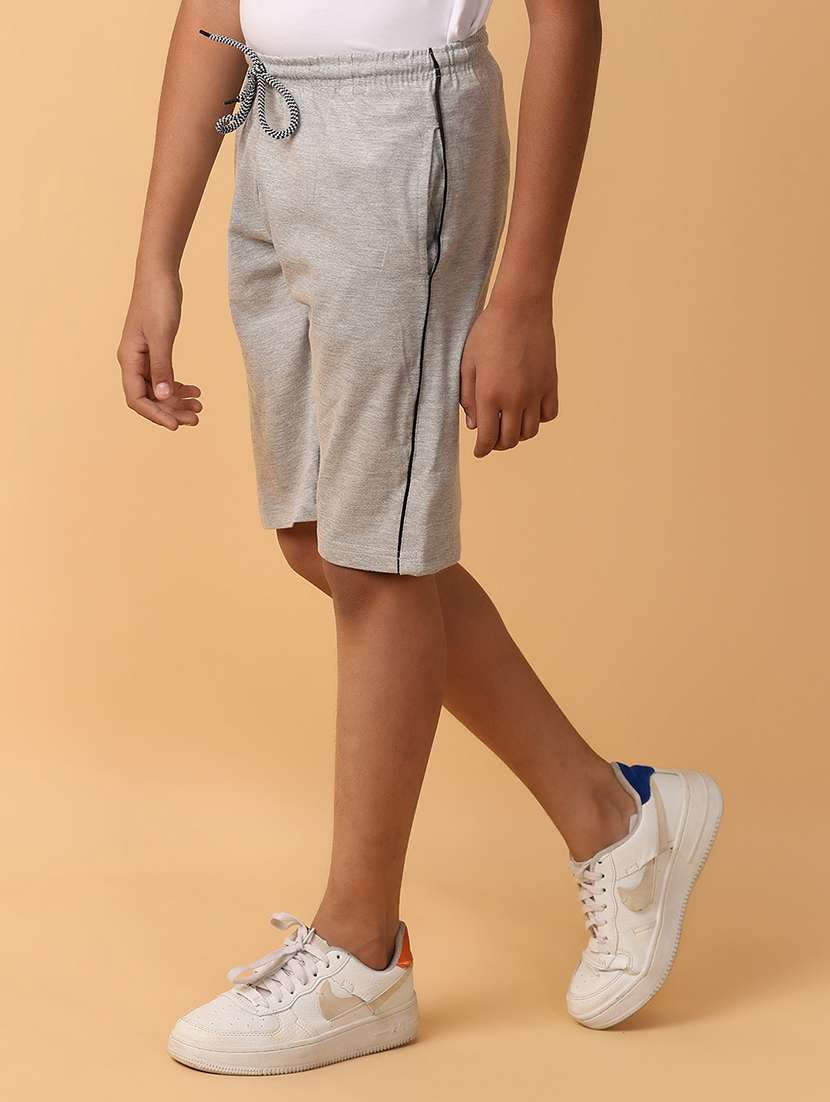 boys cotton solids three fourth shorts - 21230230 -  Standard Image - 1