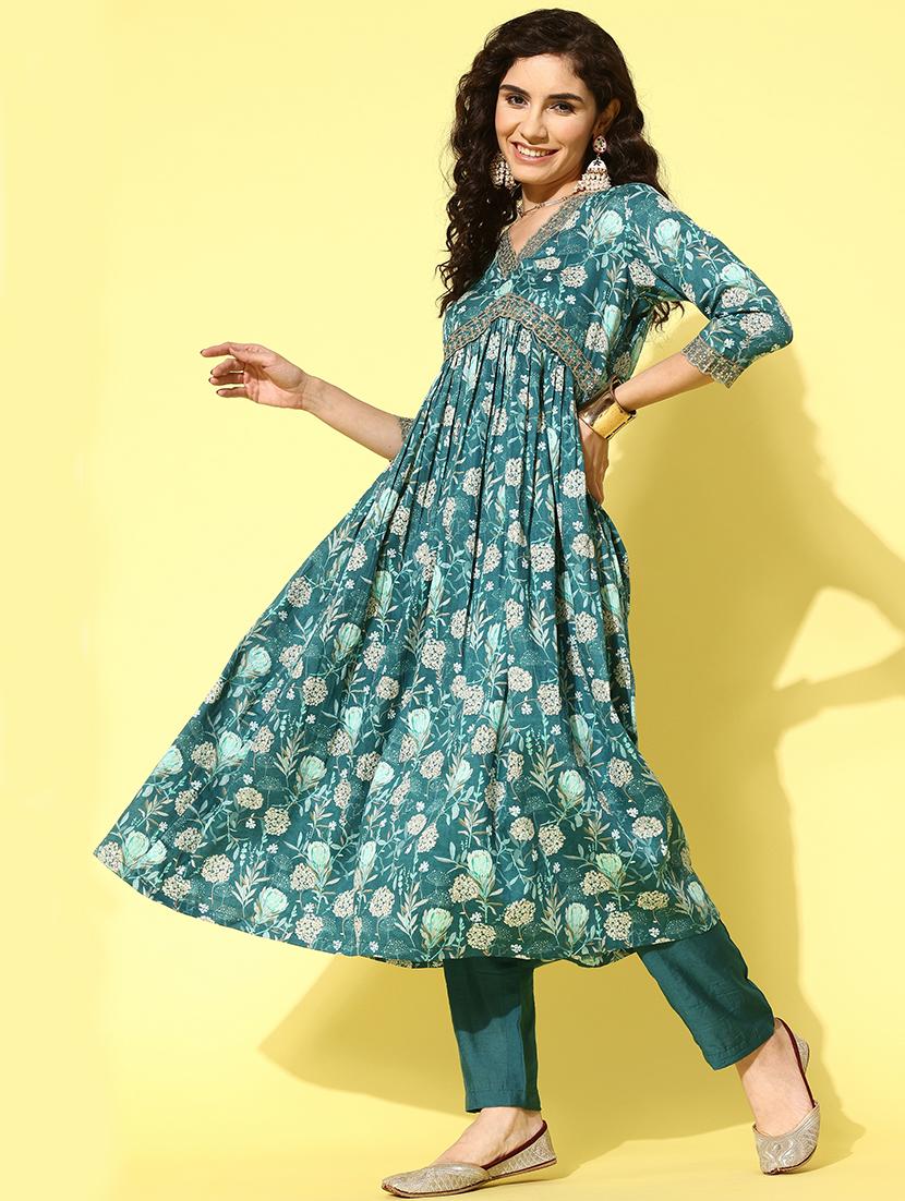 women three quarter sleeve suit set - 21230462 -  Standard Image - 1