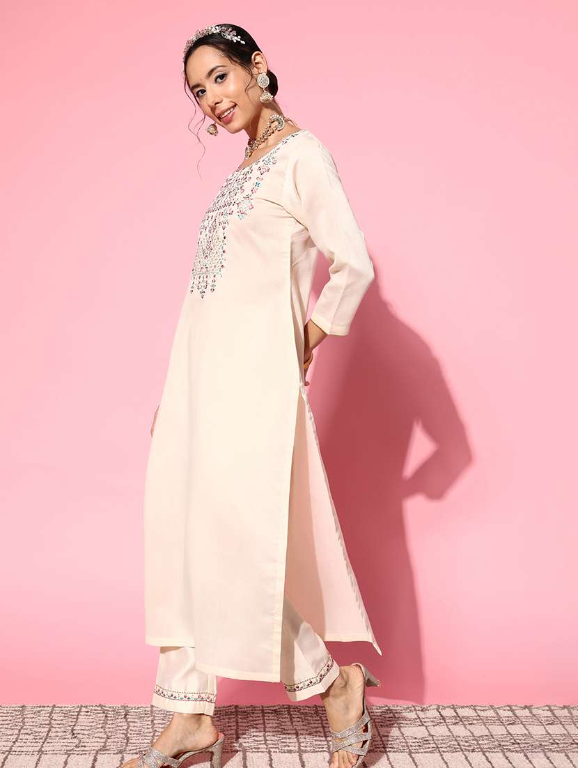 women kurta pant set with dupatta - 21230468 - Standard Image - 1