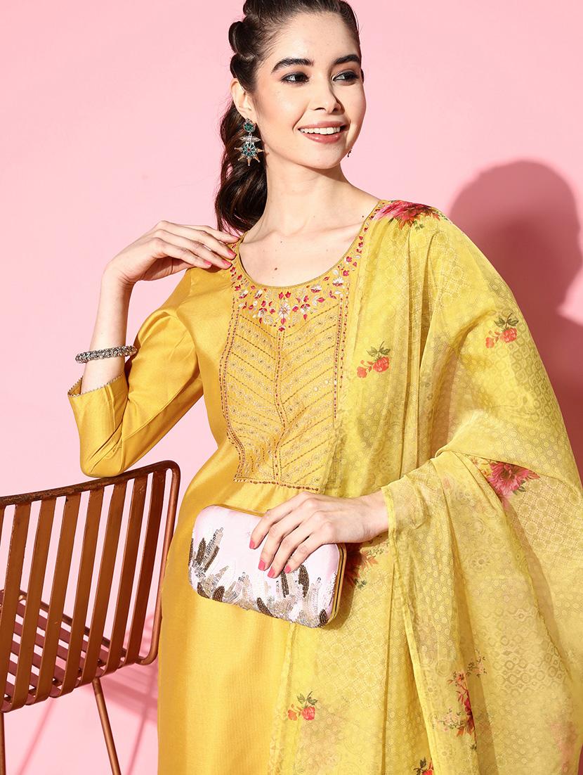 women kurta pant set with dupatta - 21230487 - Standard Image - 4