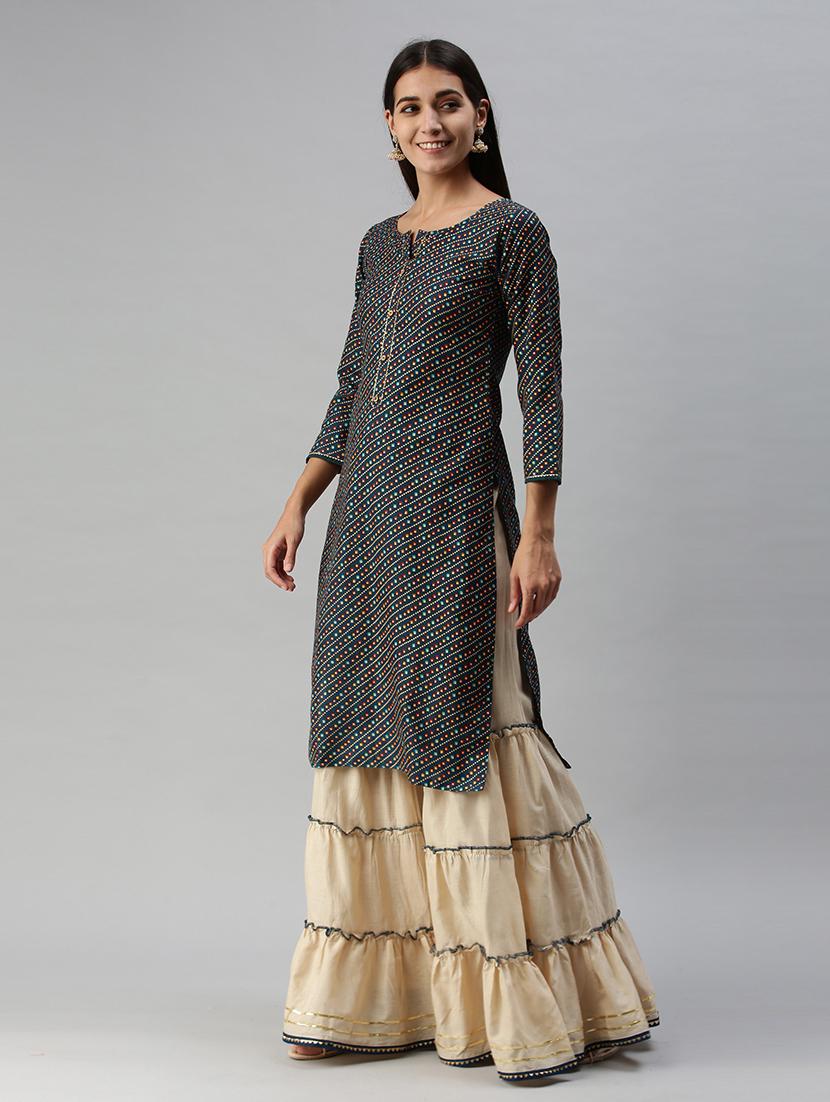 women kurta sharara set with dupatta - 21230493 - Standard Image - 1