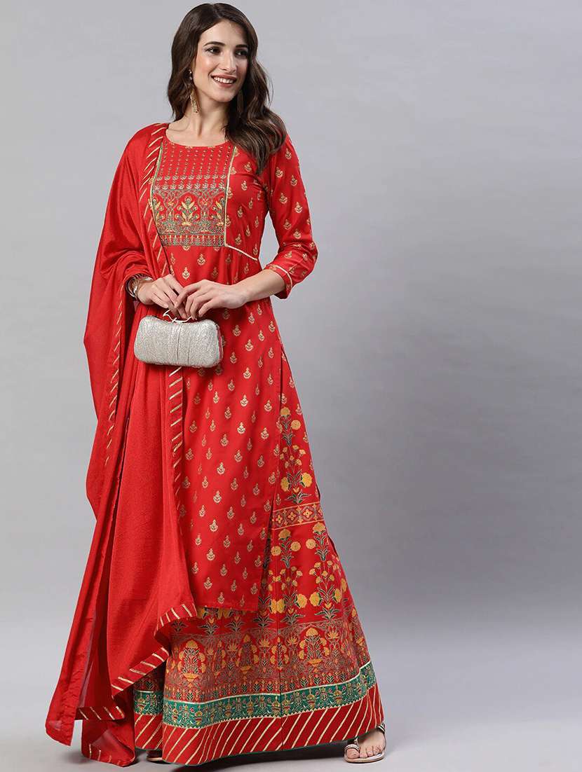 women kurta skirt set with dupatta