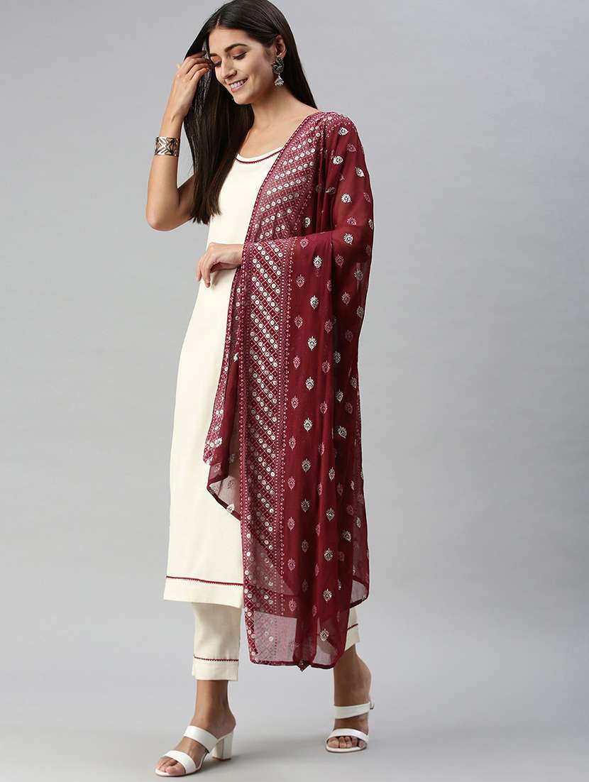women kurta pant set with dupatta - 21230546 -  Standard Image - 1