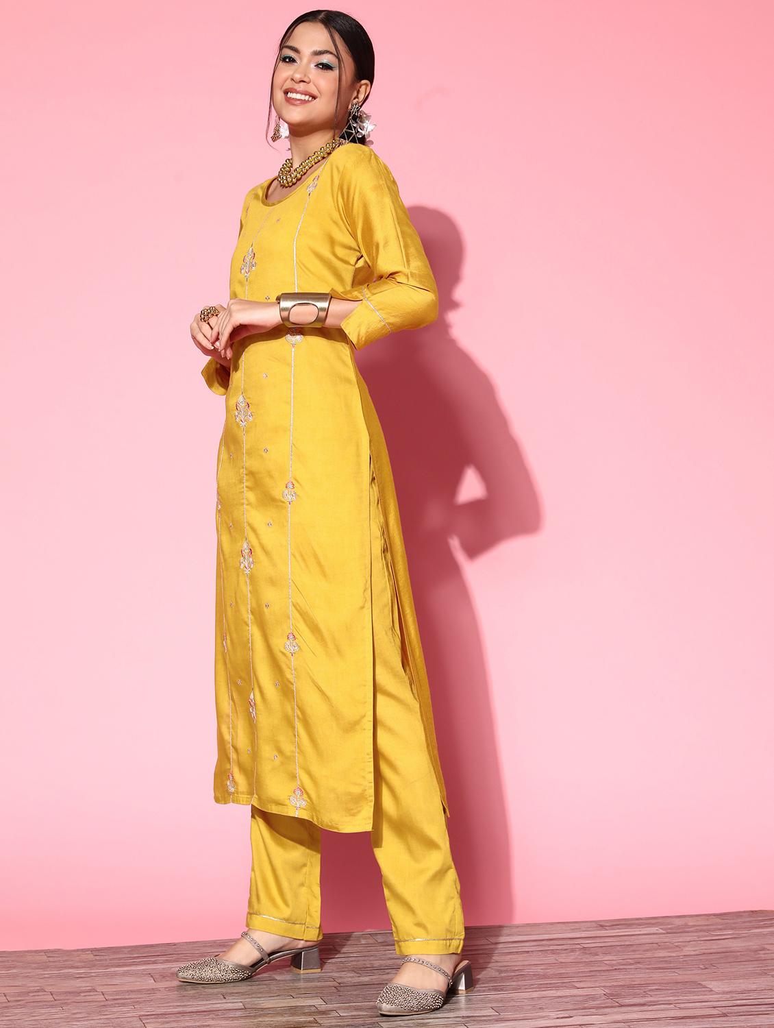 women kurta pant set with dupatta - 21230662 - Standard Image - 1