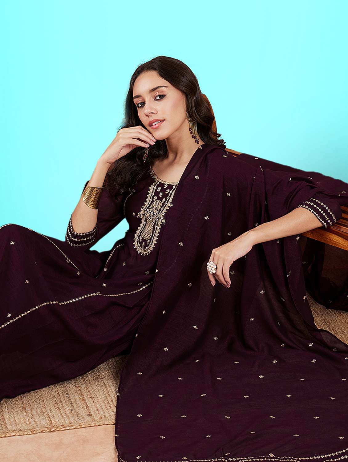 Women Kurta Pant Set With Dupatta