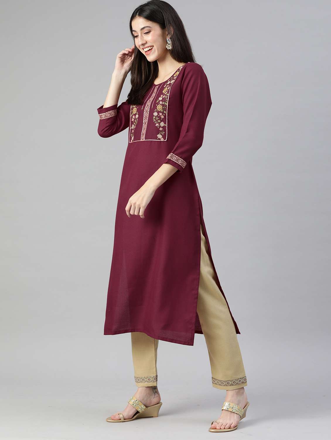 women kurta pant set with dupatta - 21230716 -  Standard Image - 1