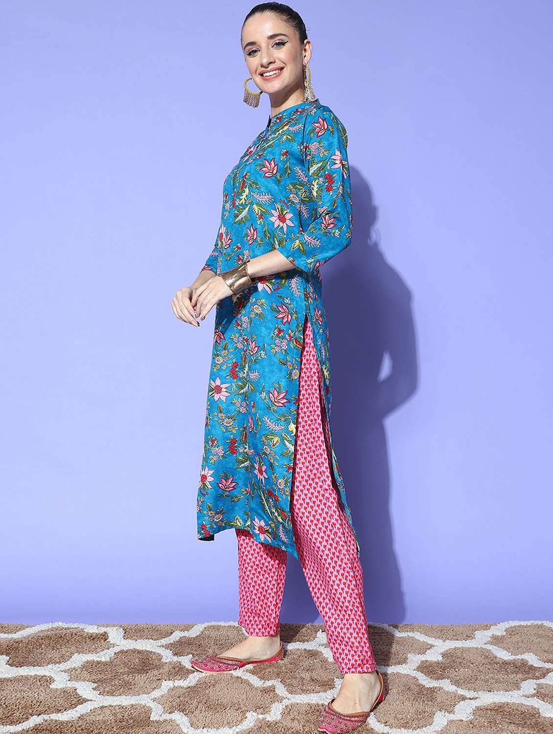 women kurta pant set with dupatta - 21230752 - Standard Image - 1