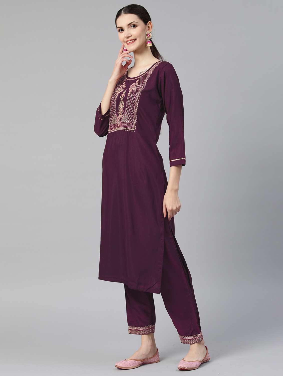 women kurta pant set with dupatta - 21230777 -  Standard Image - 1