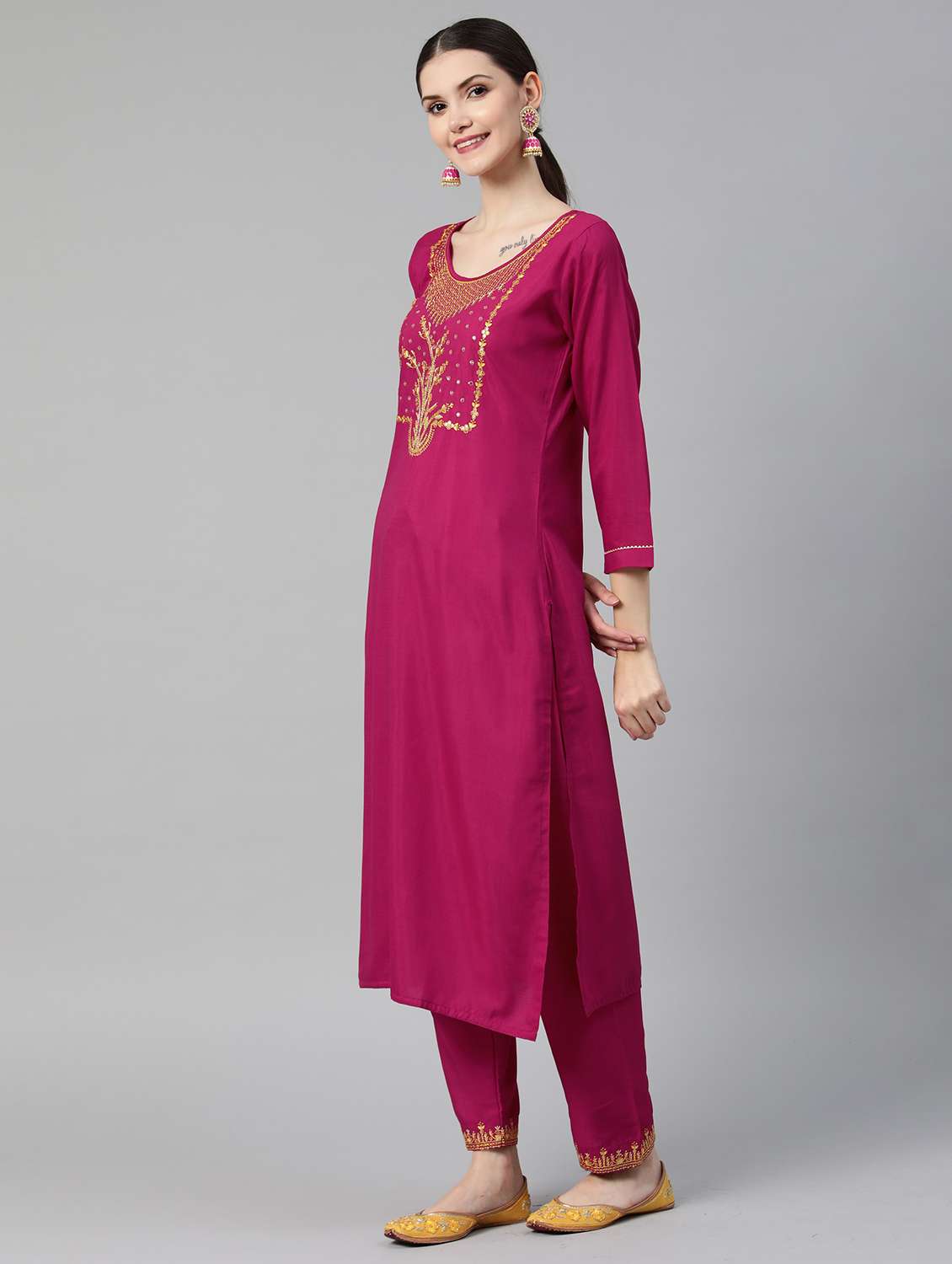 women kurta pant set with dupatta - 21230780 -  Standard Image - 1