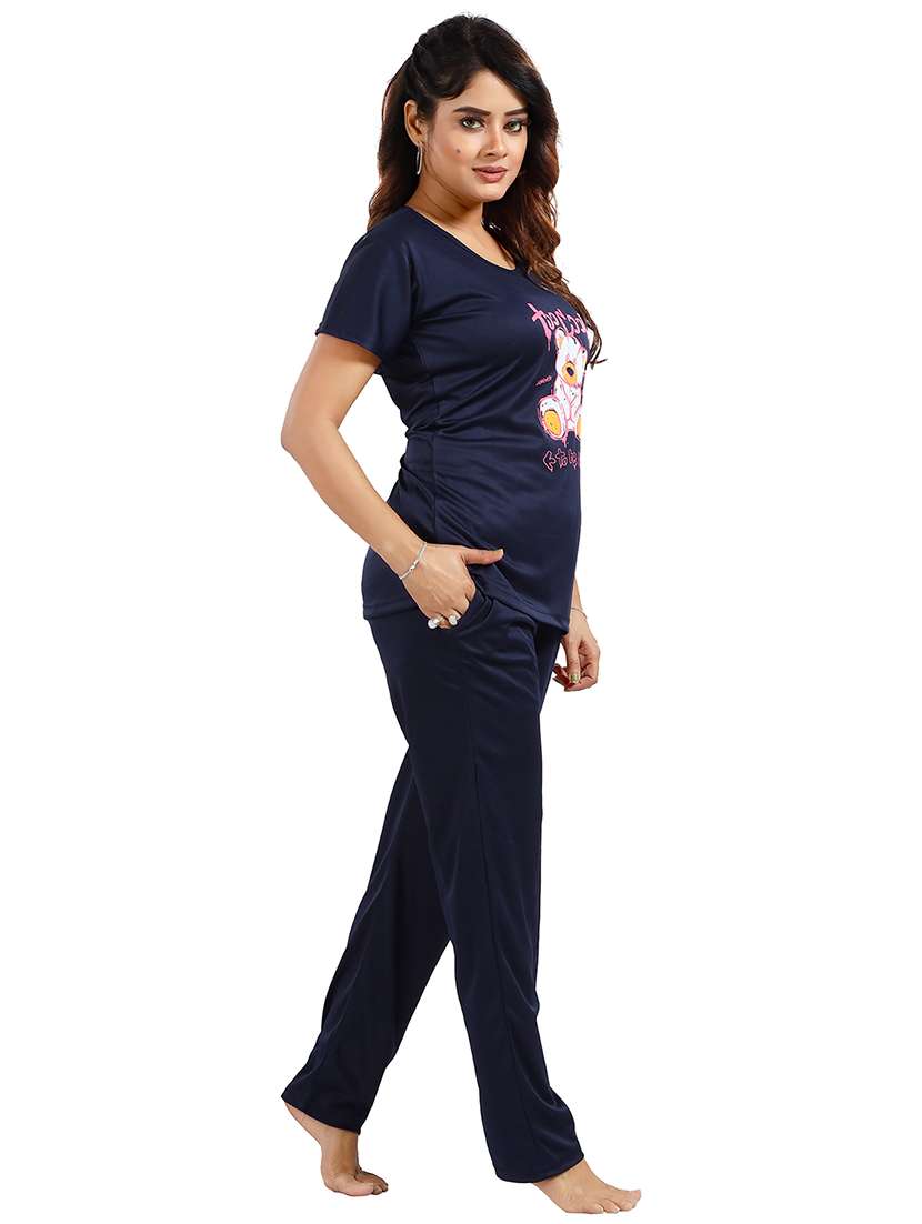 women printed pyjama nightwear set - 21231268 -  Standard Image - 1