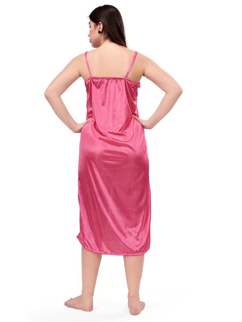 women solid satin nighty combo - 21231671 - Standard Image - 4