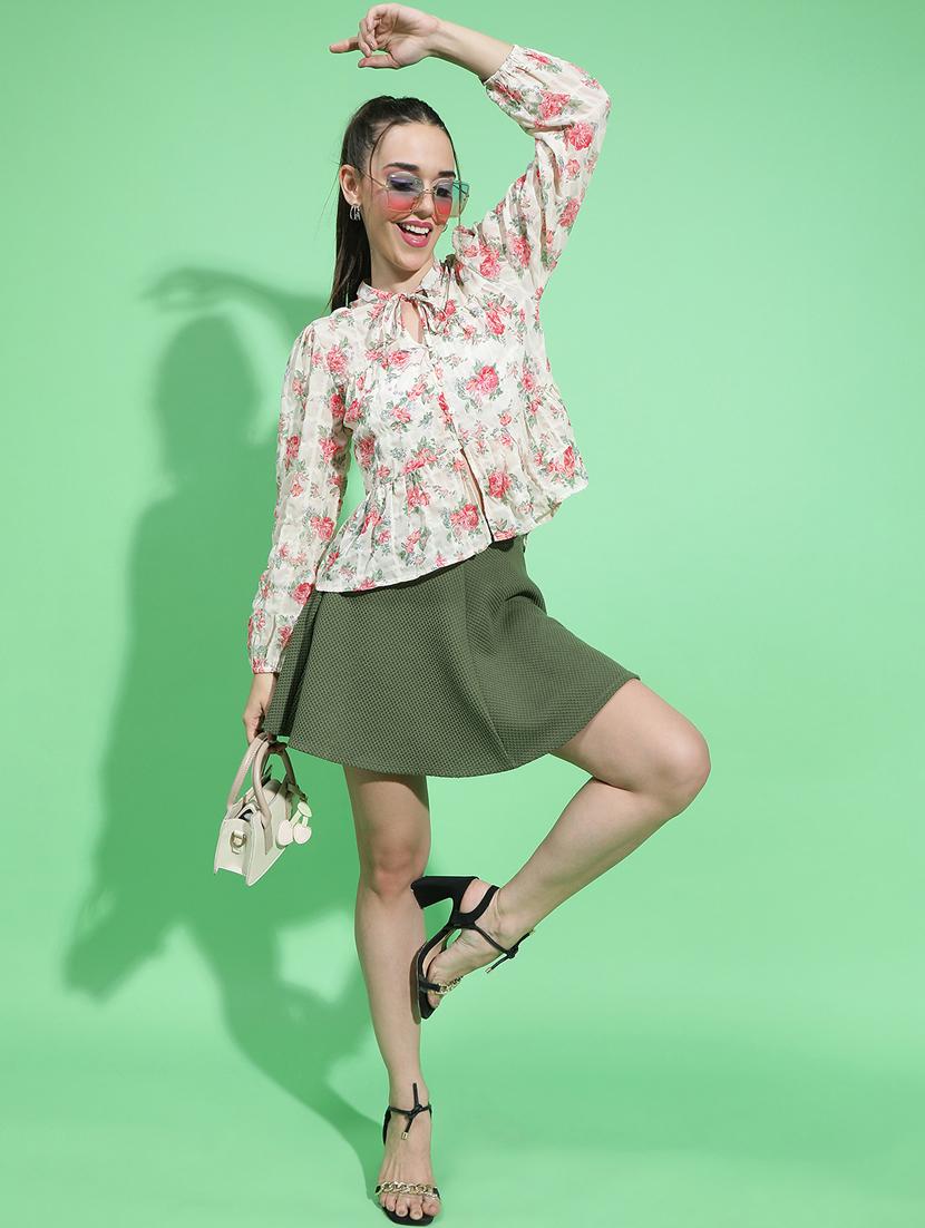 white polyester regular top - 21231881 - Standard Image - 4