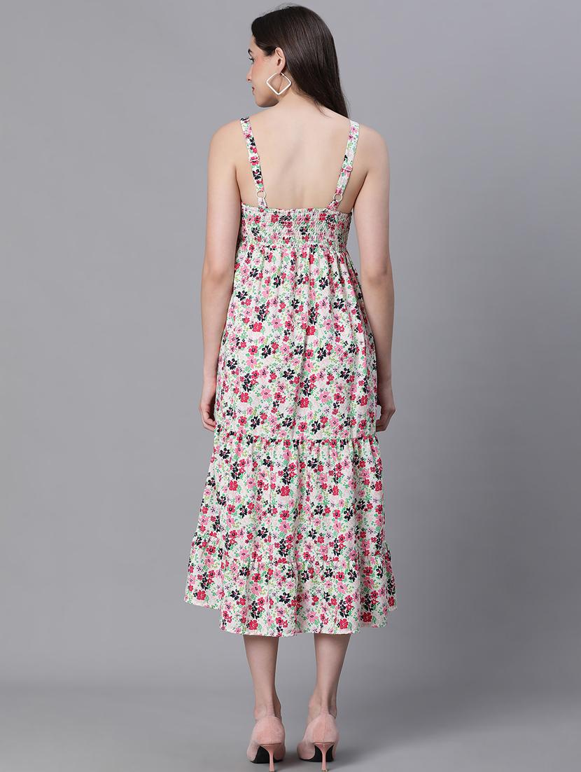 off white polyester a-line dress - 21231896 - Standard Image - 4