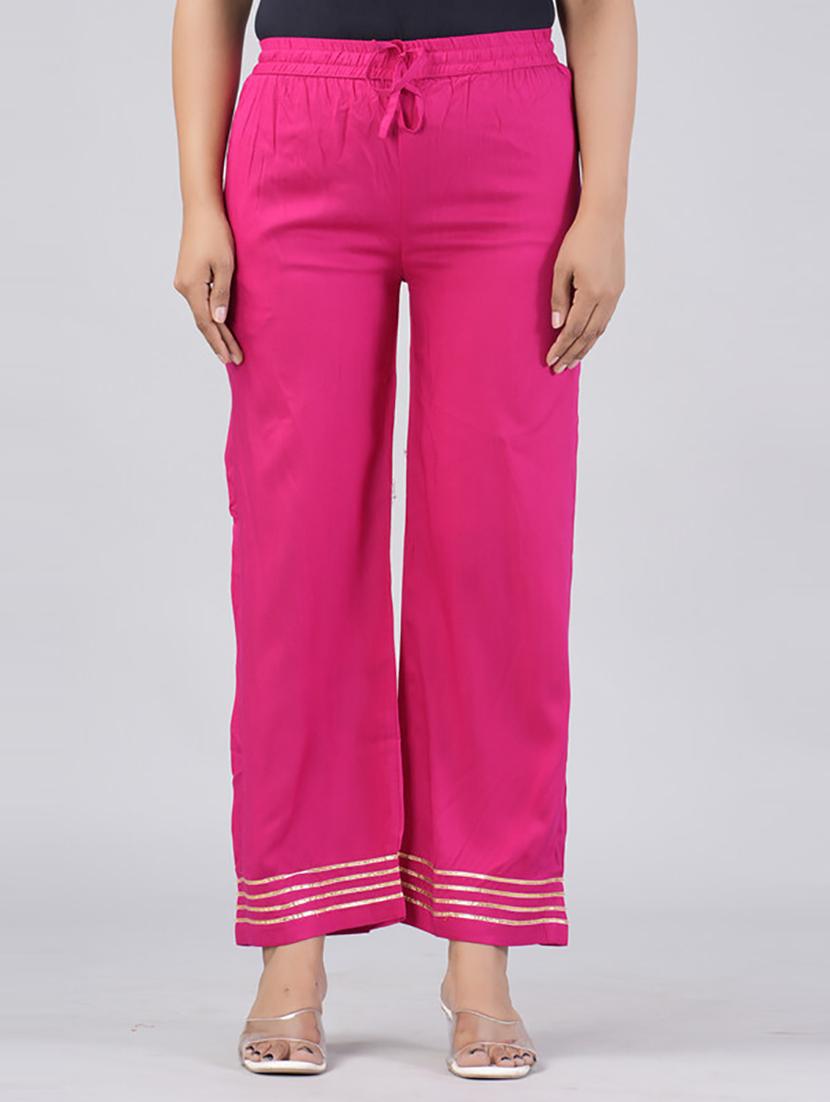 women straight fit stripes palazzo - 21231956 -  Zoom Image - 0
