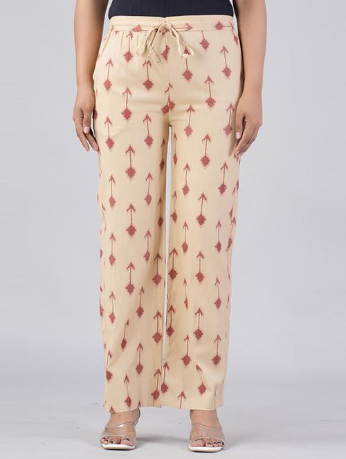 women straight fit printed palazzo - 21231962 - Standard Image - 0