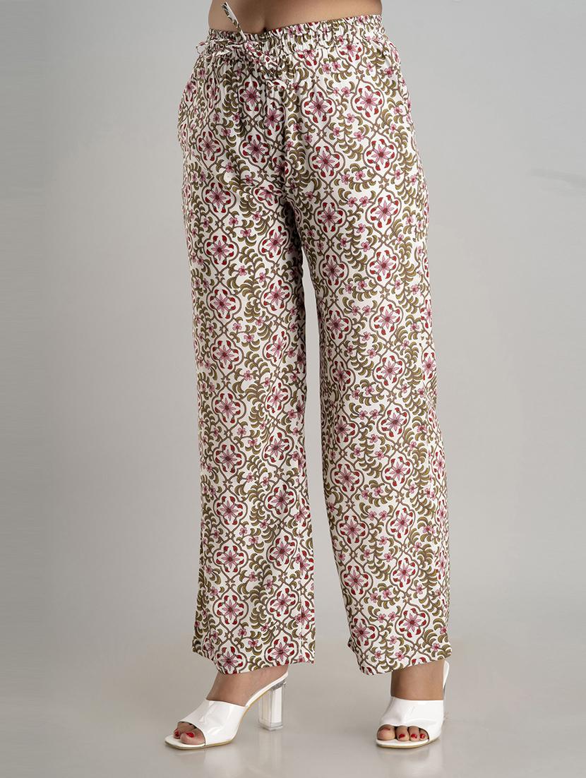 women straight fit printed palazzo - 21231983 -  Standard Image - 1