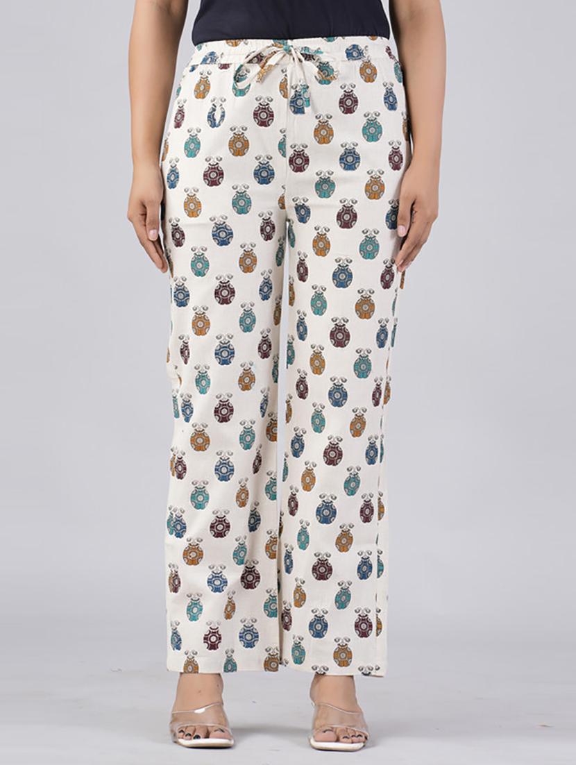 women straight fit printed palazzo - 21231992 - Zoom Image - 0