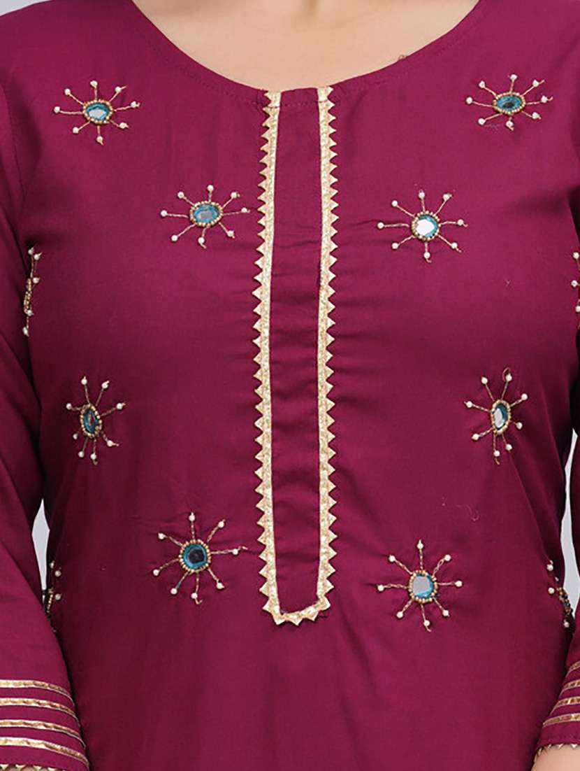 women three quarter sleeve printed straight kurta - 21232024 - Standard Image - 4