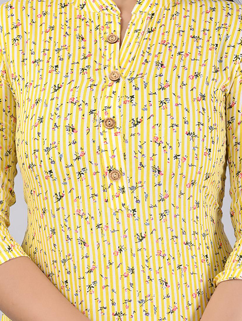 women three quarter sleeve printed straight kurta - 21232052 - Standard Image - 4