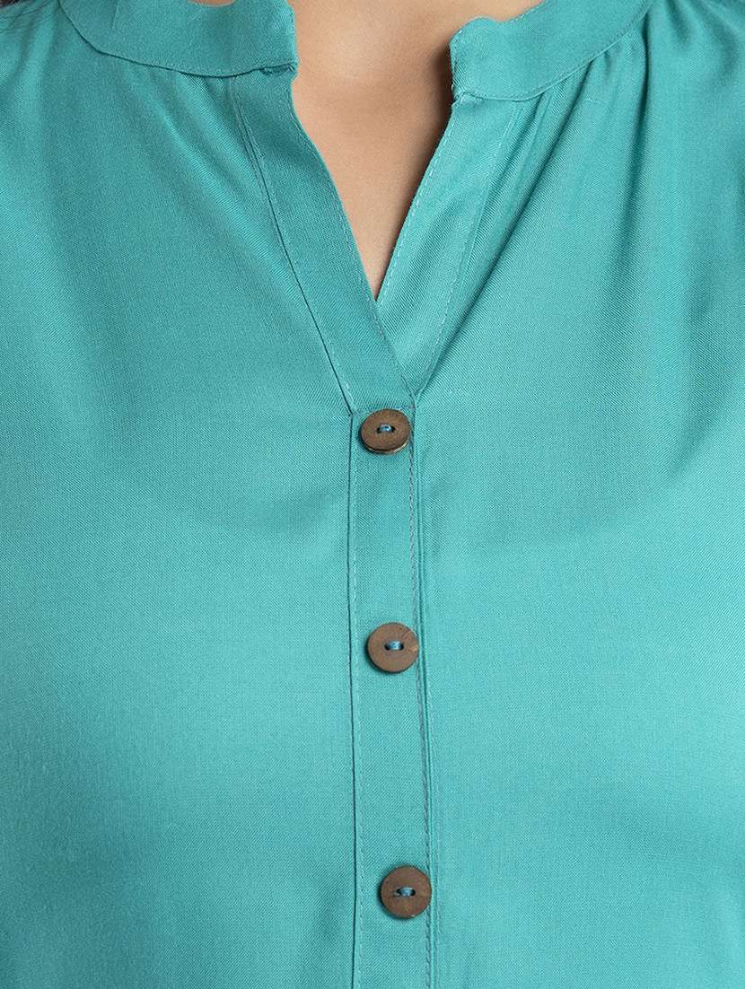 women three quarter sleeve a-line kurta - 21232080 - Standard Image - 4