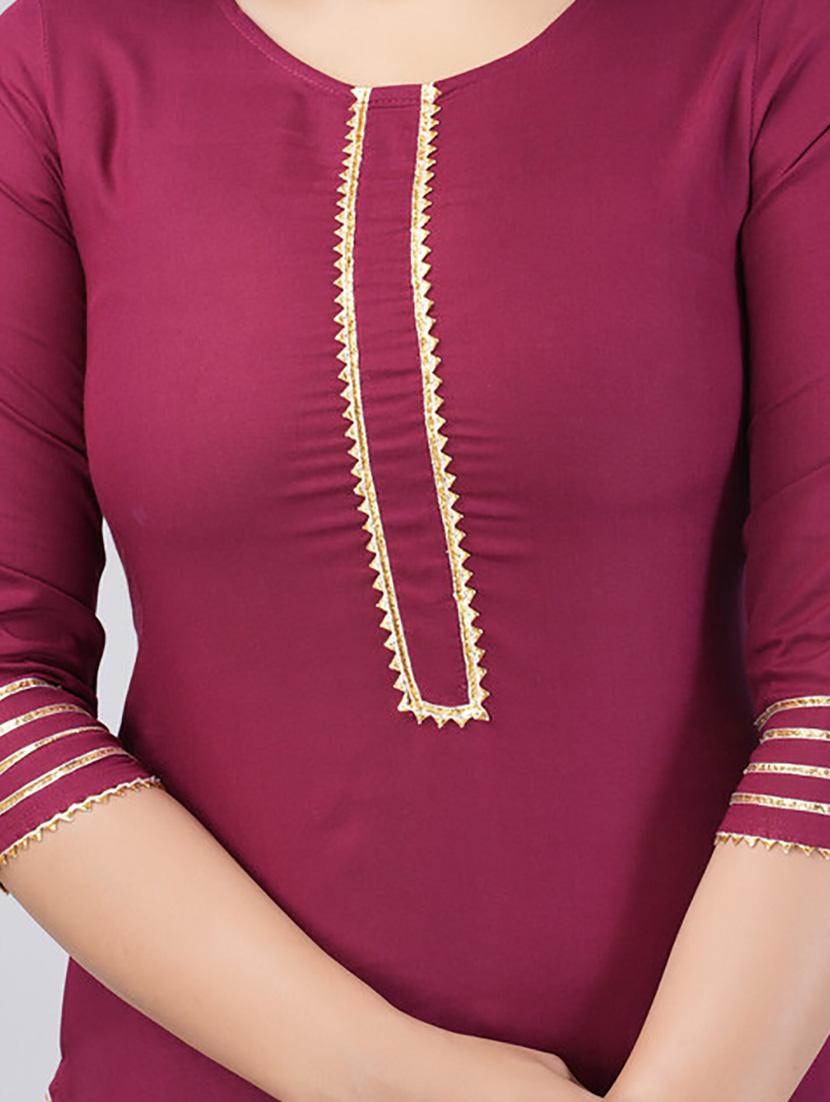 women three quarter sleeve straight kurta - 21232083 - Standard Image - 4