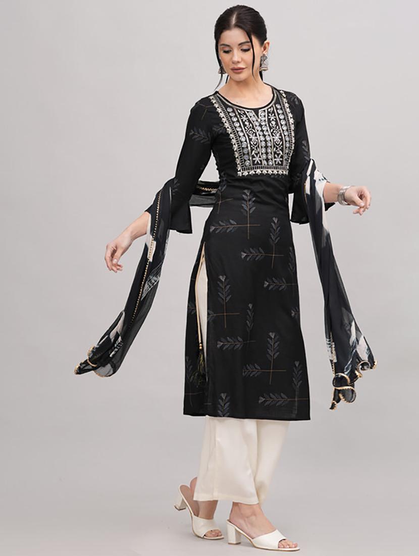 women kurta palazzo set wit dupatta - 21232135 - Standard Image - 1
