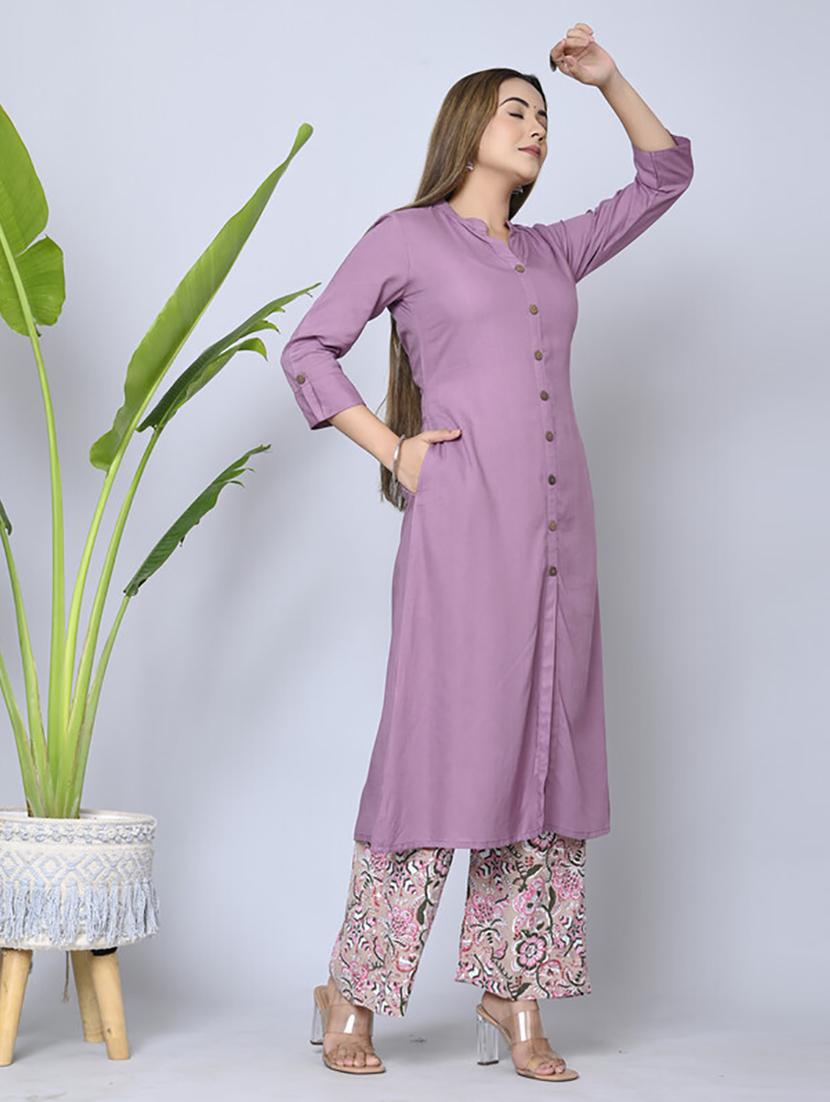 women kurta palazzo set wit dupatta - 21232167 -  Standard Image - 1