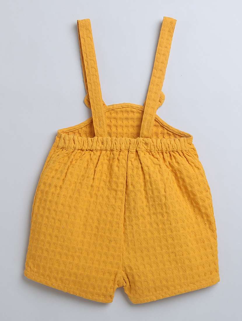 yellow cotton dungaree set - 21232322 -  Standard Image - 1