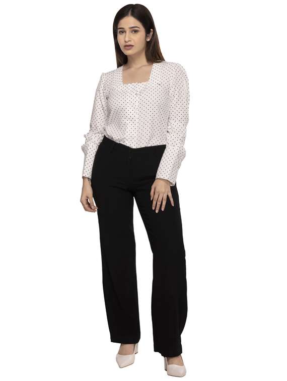 white crepe regular shirt - 21232966 - Zoom Image - 0