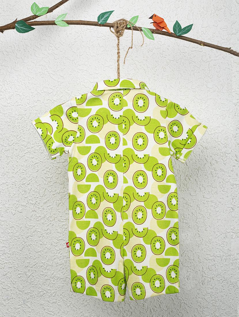 green cotton romper - 21232975 - Standard Image - 1