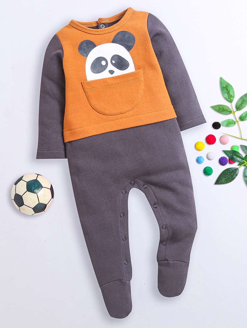 dark grey cotton romper