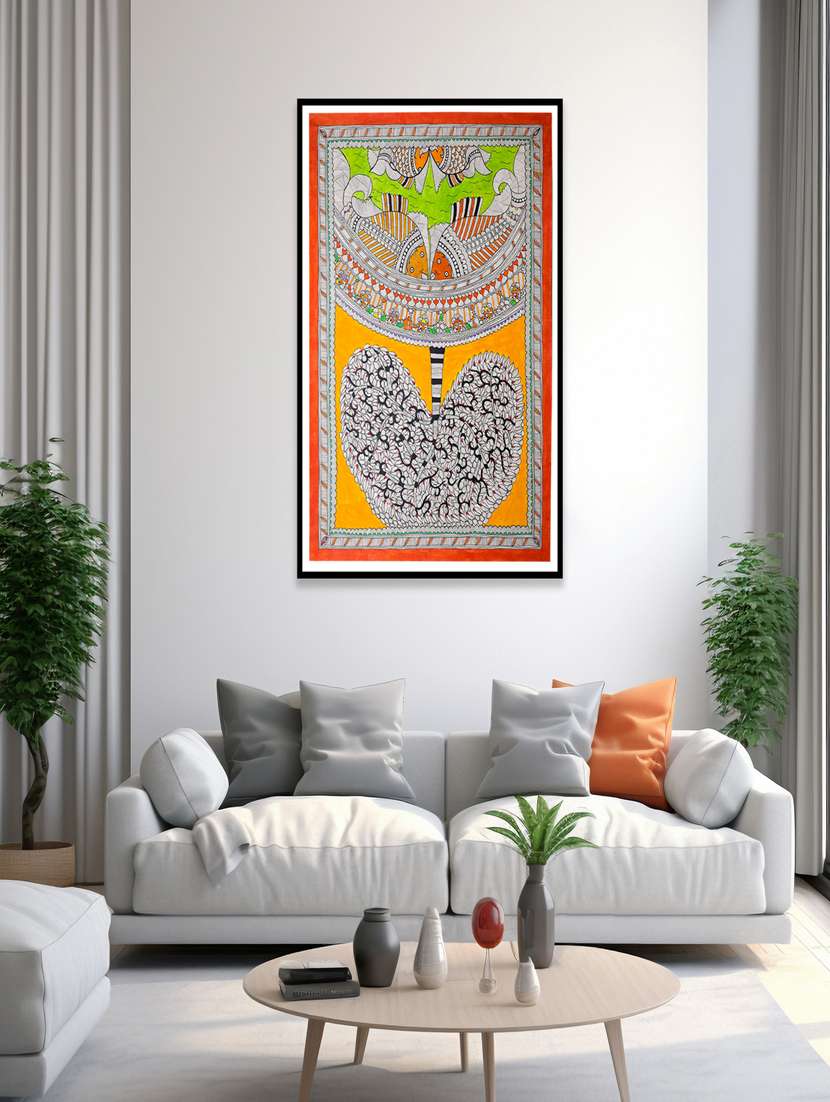 dancing fish: a symphony of colors wall painting