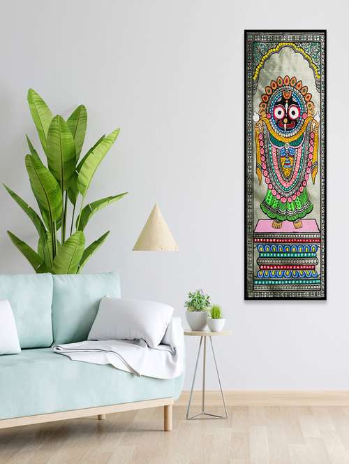 divine presence handmade lord jagannath unframed pattachitra wall art - 21233156 - Standard Image - 0