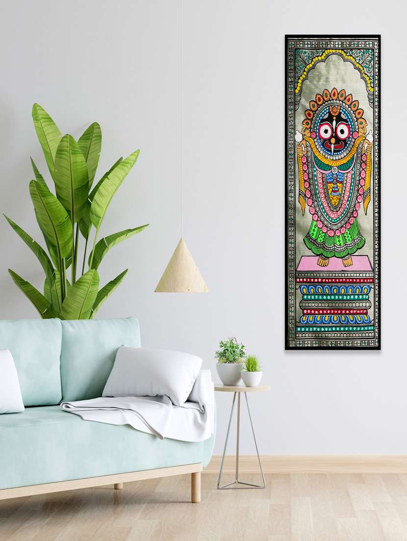 divine presence handmade lord jagannath unframed pattachitra wall art - 21233156 - Zoom Image - 0