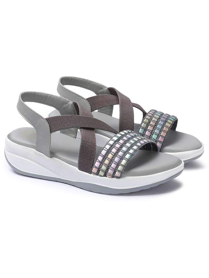 grey slip on wedge - 21233173 - Standard Image - 1