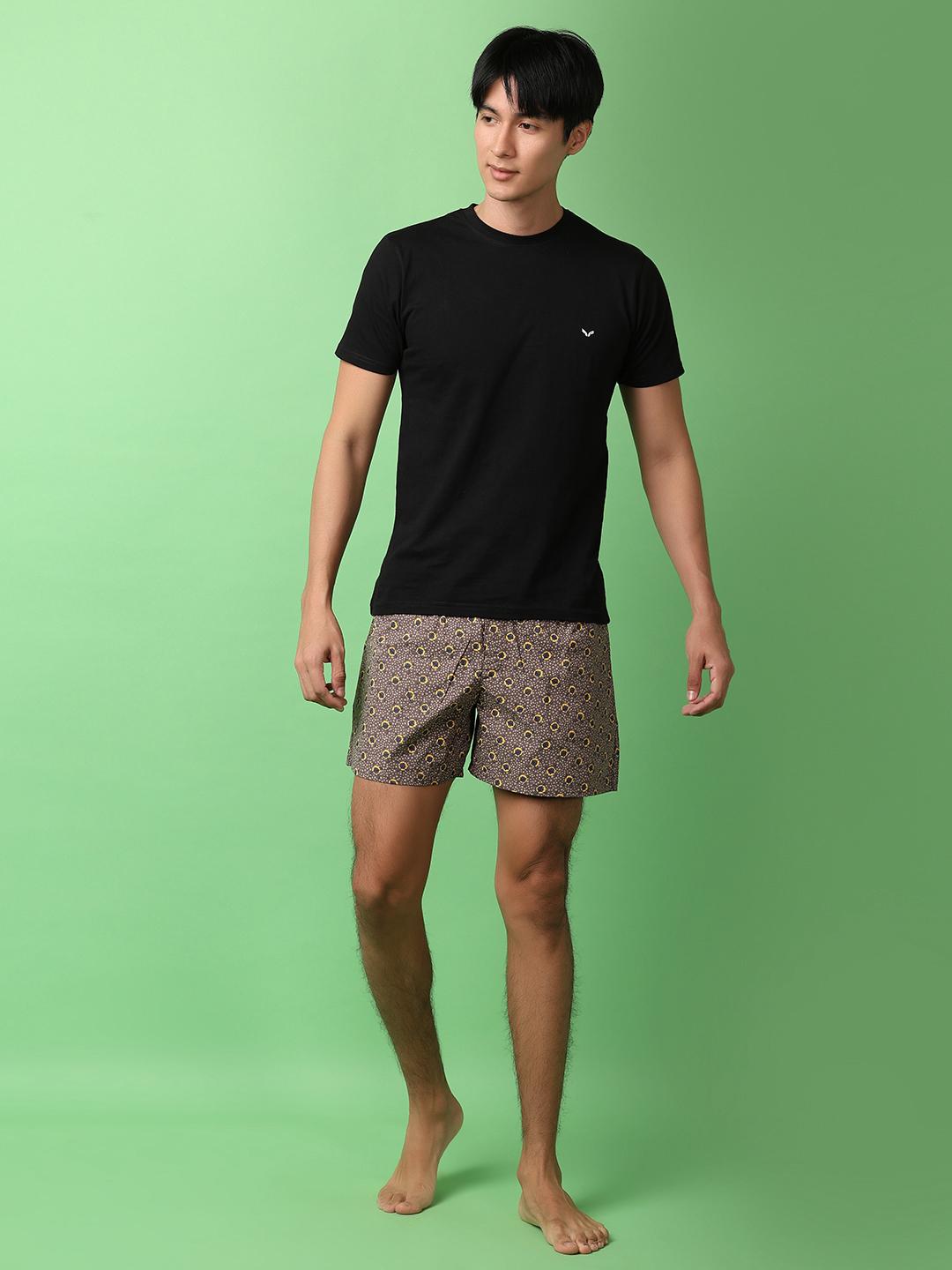 grey cotton woven boxer - 21233255 - Standard Image - 1