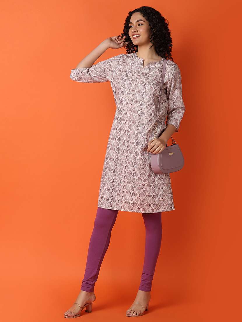 women purple cotton leggings - 21233266 -  Standard Image - 4