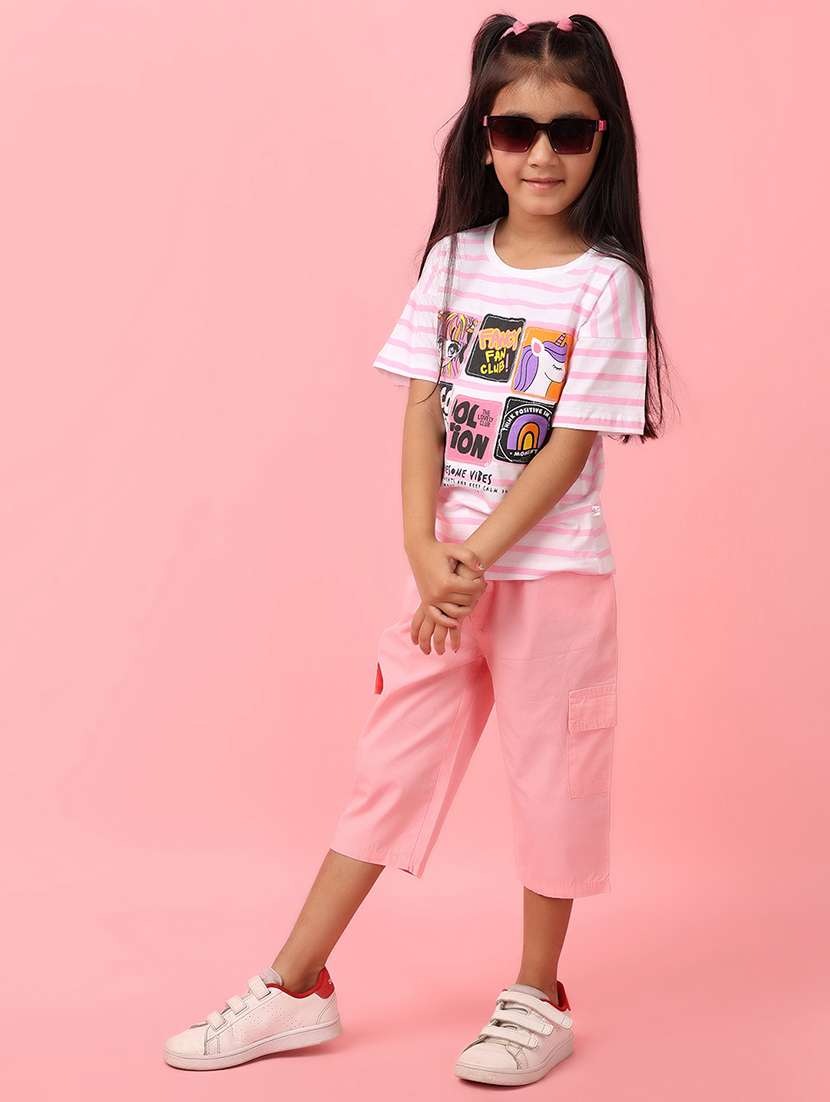 girls round neck printed tee - 21233274 -  Standard Image - 4